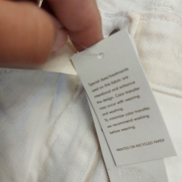 Eileen Fisher white slim capri eco collection - Picture 7 of 9